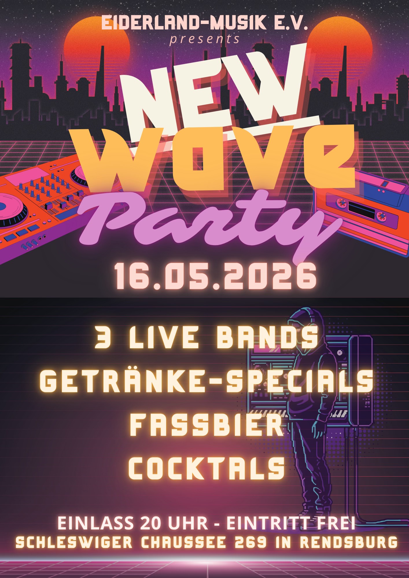 New Wave Party 2026 im Eiderland-Musik e.V.